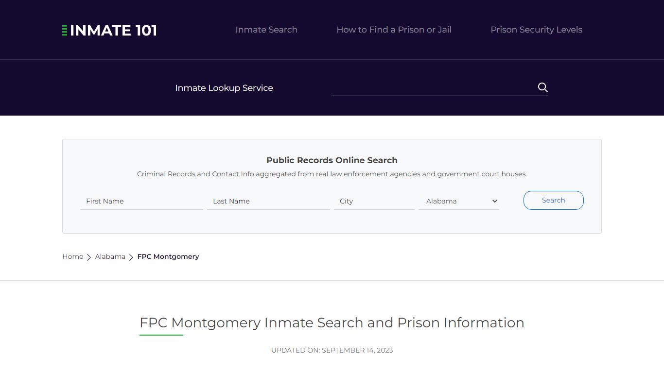 FPC Montgomery Inmate Search | Lookup | Roster
